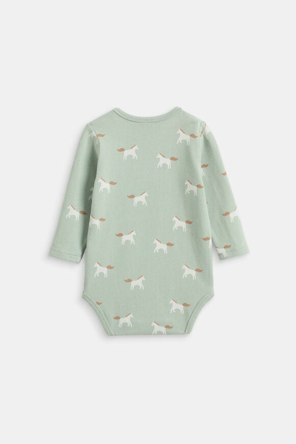 Horse Logo Bodysuit  Sage  hi-res