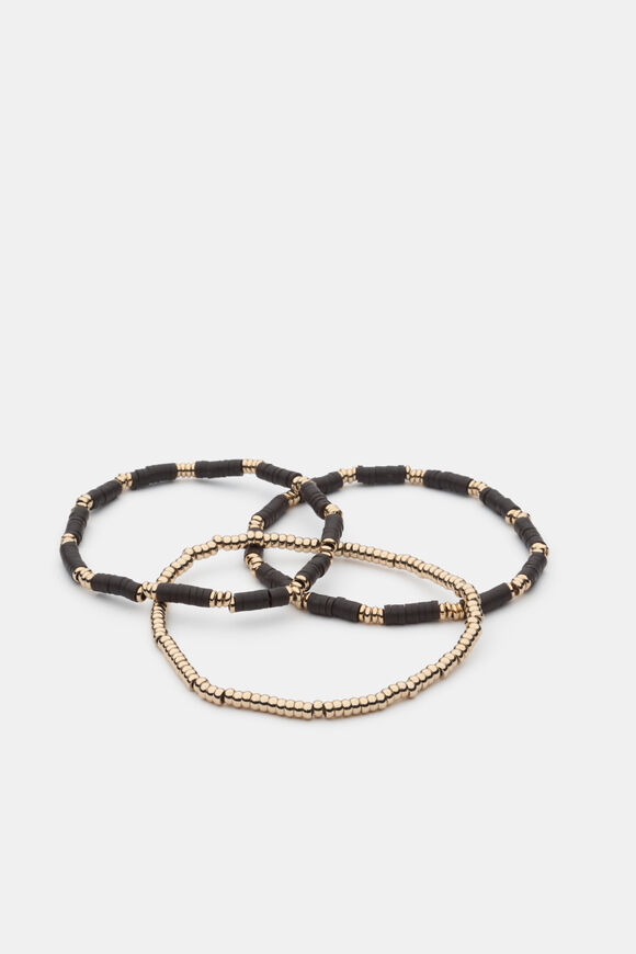 Stretch Bead Bracelet  Coffee Bean  hi-res