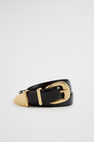 Hallie Metal Keeper Belt  Black  hi-res
