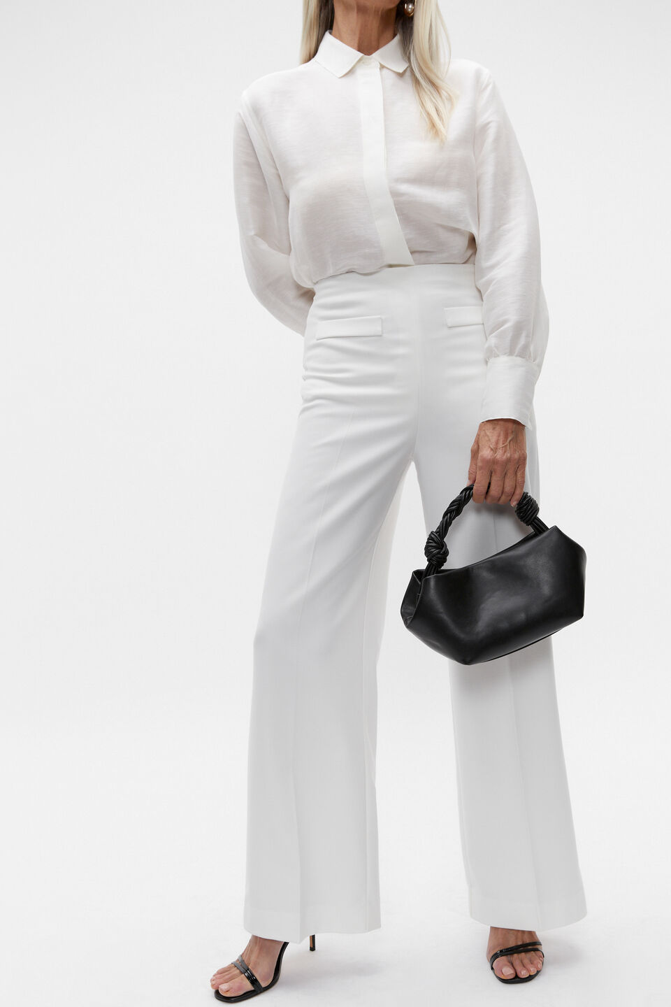Tailored High Waist Trouser  Cloud Cream