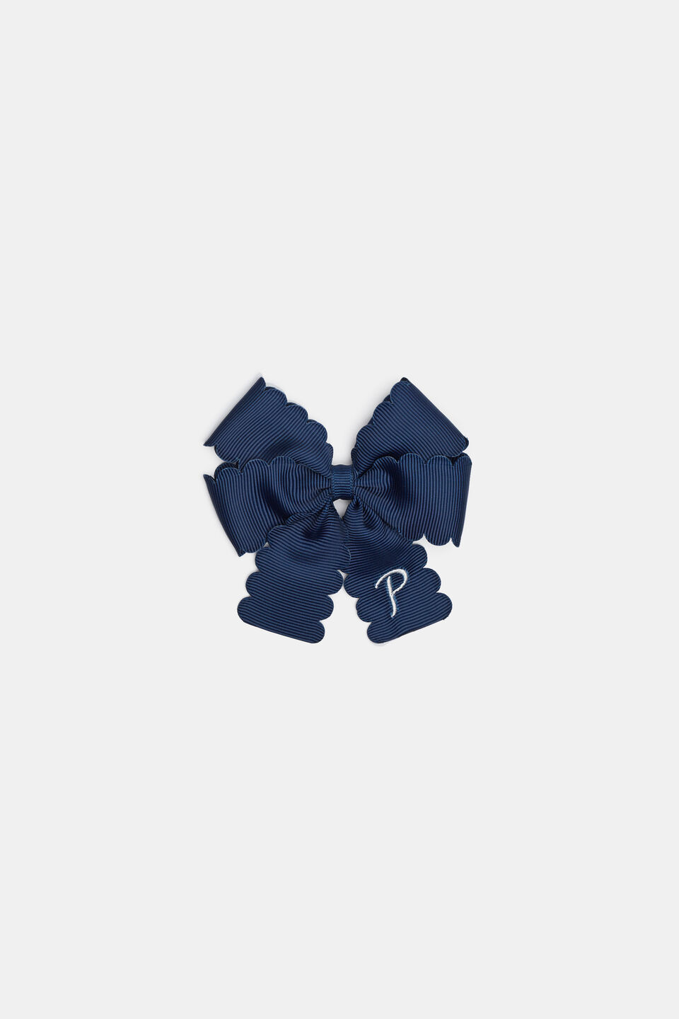 Grosgrain Initial Bow Duck Clip  P