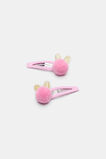 Pom Pom Bunny Ears Snaps  Candy Pink  hi-res