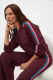 MD Crepe Knit Collared Sweater  Plum Red  hi-res