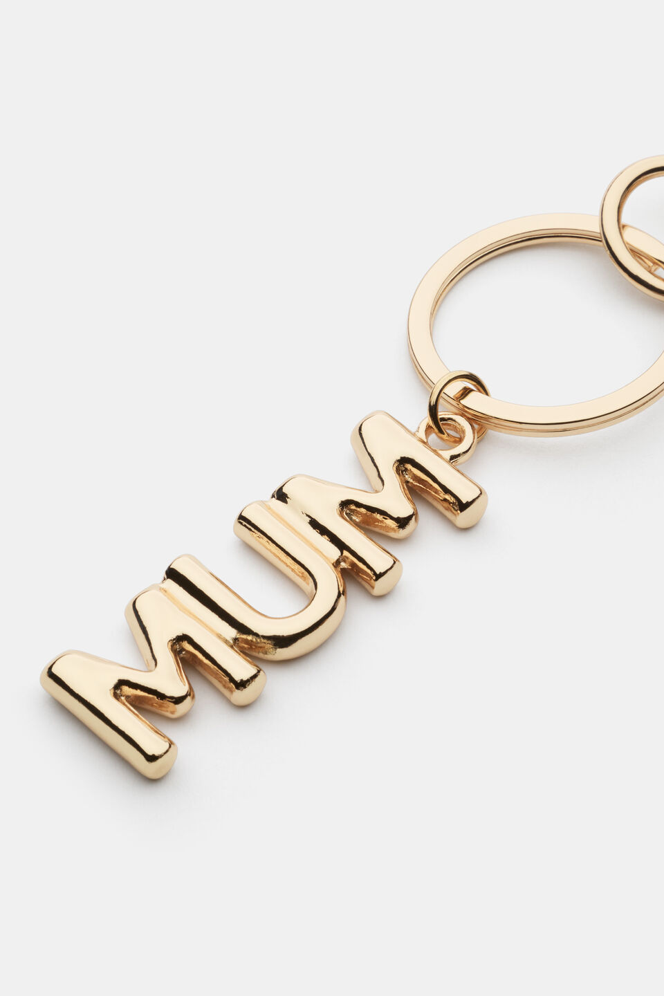 Gold Initial Keyring  Mum