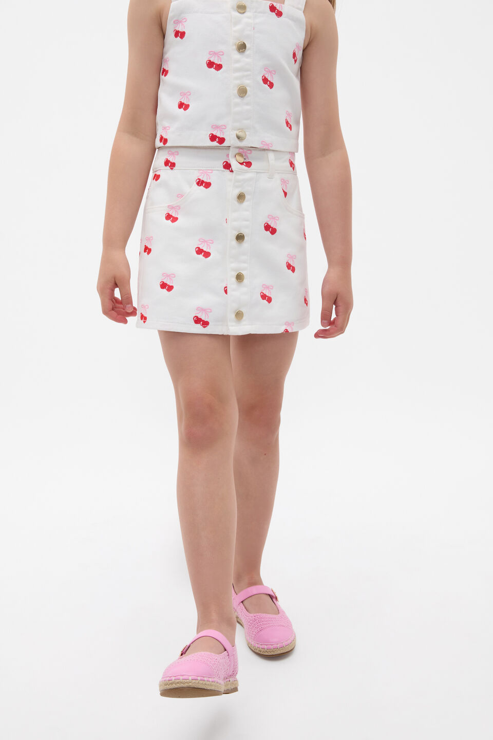 Heart Denim Skort  Canvas