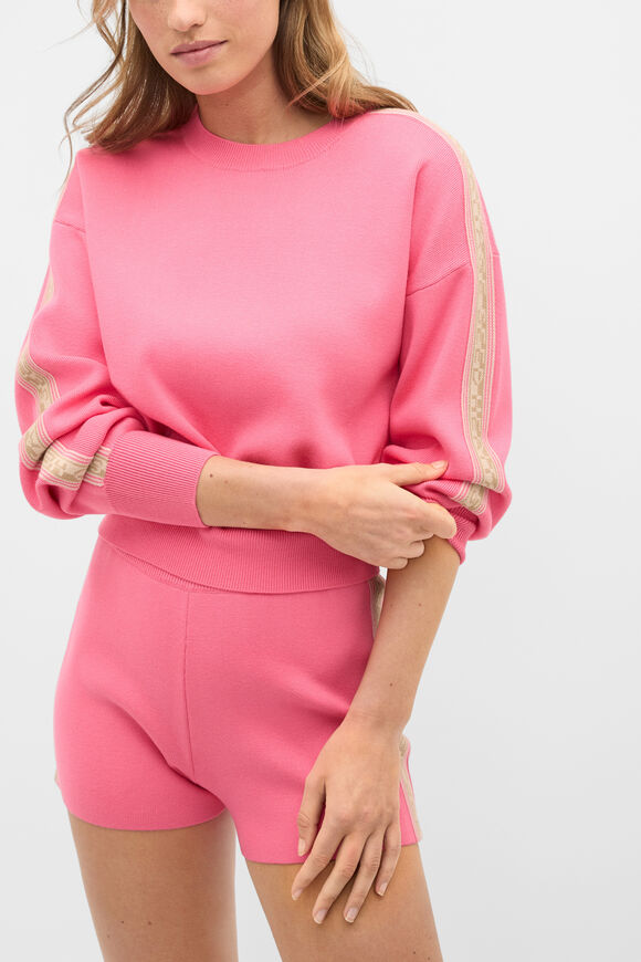 MD Contrast Tape Knit  Bubblegum Pink  hi-res