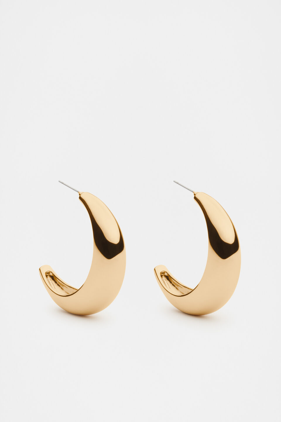Crescent Hoops  Gold