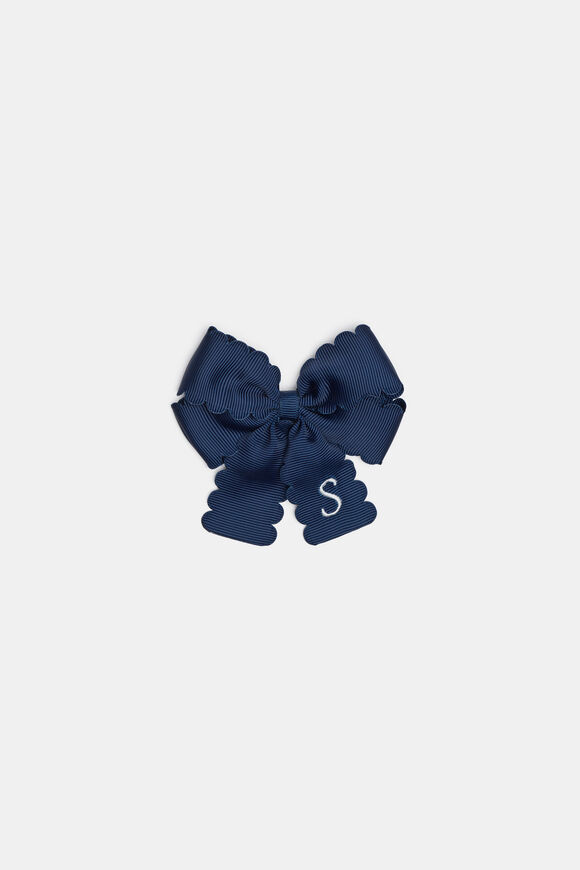 Grosgrain Initial Bow Duck Clip  S  hi-res