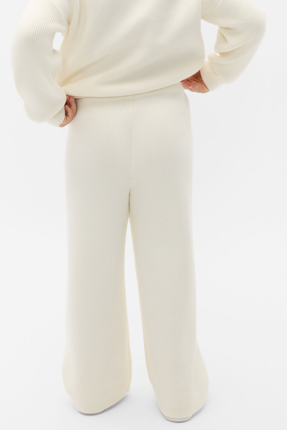 Straight Knit Pant  Classic Cream