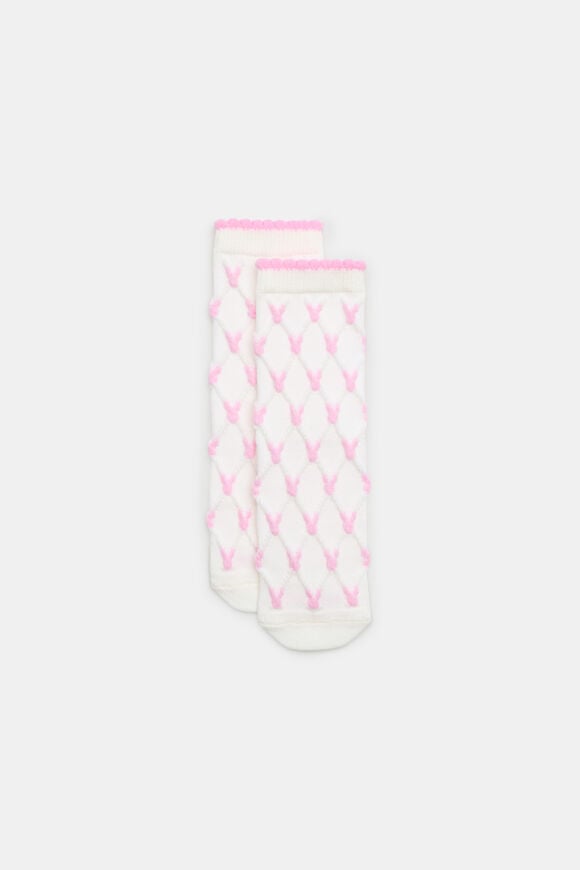 Bunny Yardage Sock  Vanilla  hi-res