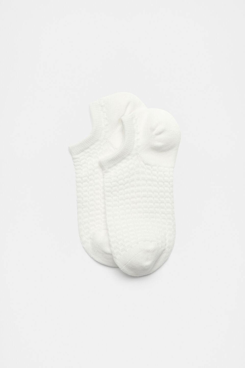 Waffle Sneaker Sock  Cream