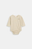 Logo Stripe Bodysuit  Milk Tea  hi-res