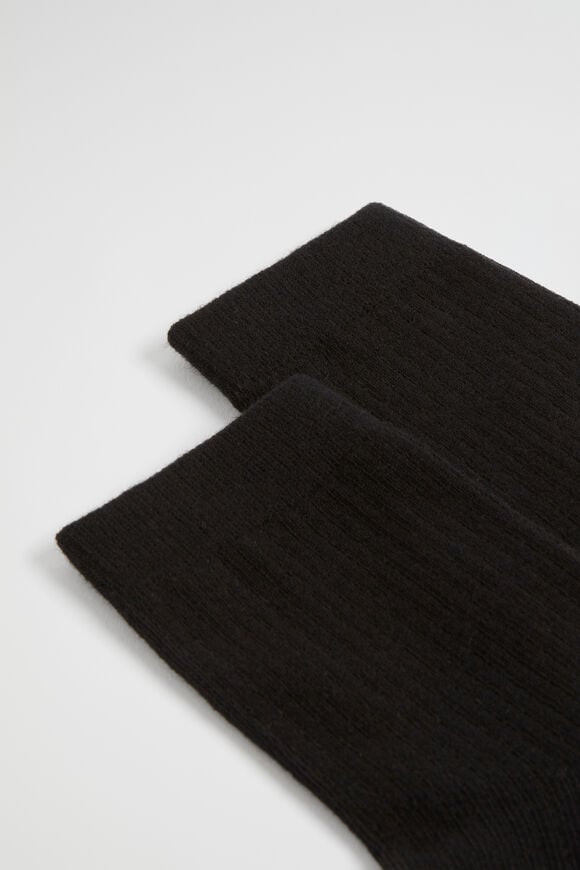 Core Quarter Crew Sock  Black  hi-res