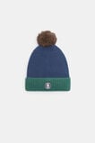Rib Colourblock Beanie  French Navy  hi-res