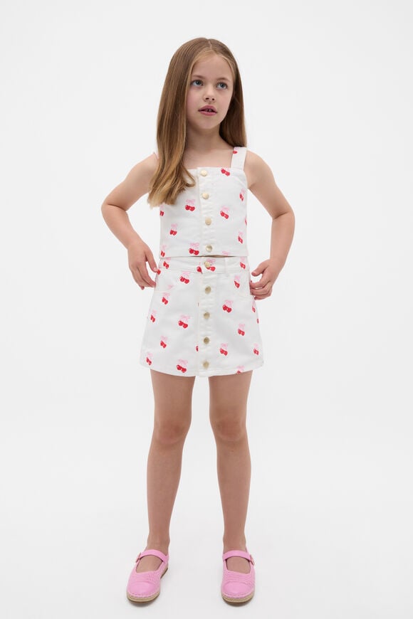 Heart Denim Skort  Canvas  hi-res