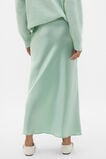 Satin Midi Slip Skirt  Soft Moss  hi-res