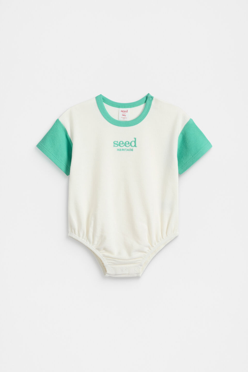 Logo Oversized Bodysuit  Classic Cream