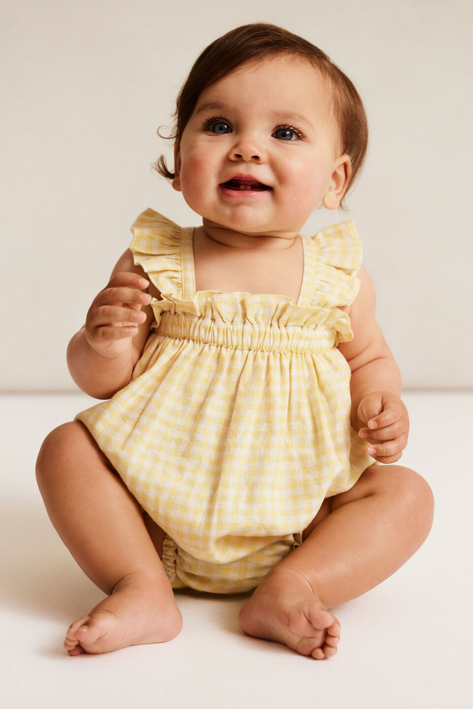 Gingham Frill Romper  Daisy