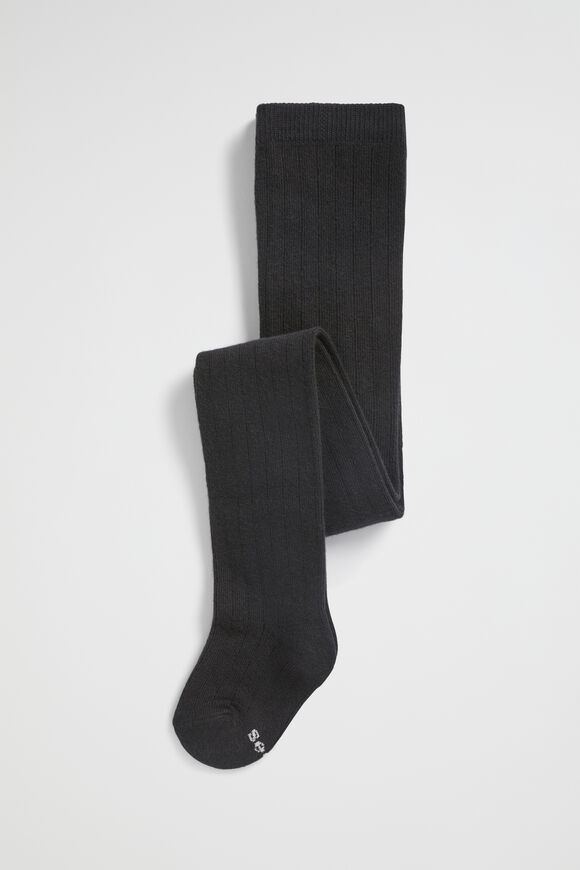 Rib Full Length Tight  Black  hi-res