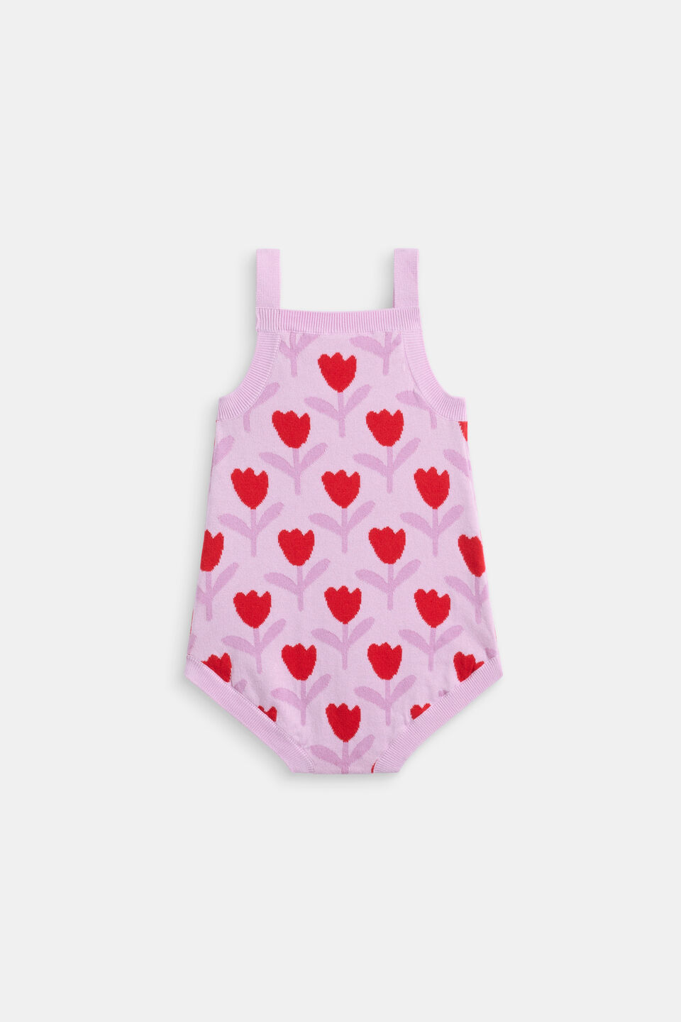 Tulip Knit Onesie  Orchid