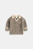Sporty Knit Sweater  Cacao  hi-res
