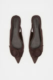 Ren Circle Buckle Slingback  Dark Espresso Suede  hi-res