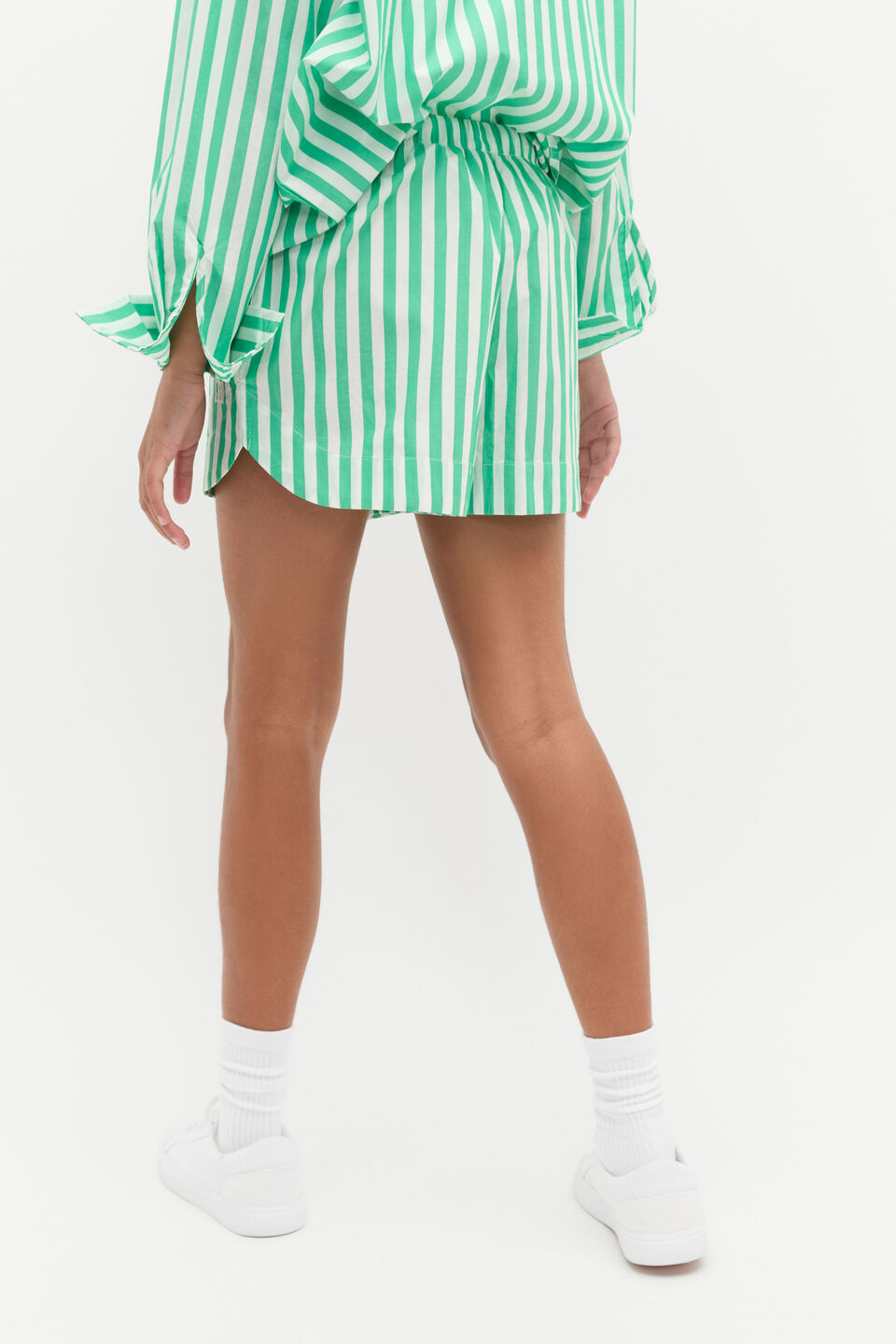 Stripe Short  Jewel Green