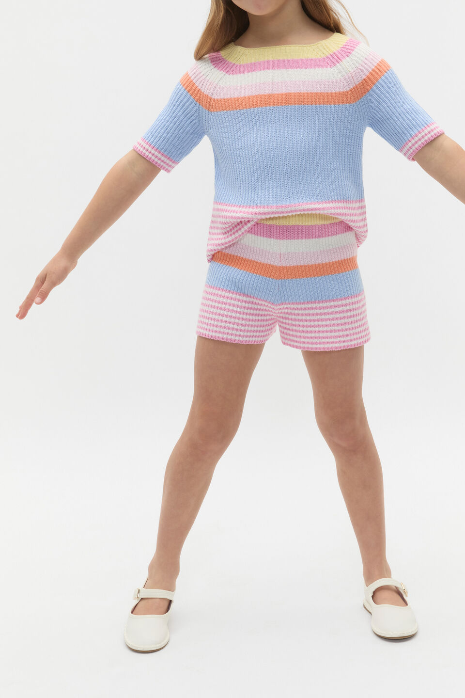 Stripe Knit Short  Multi