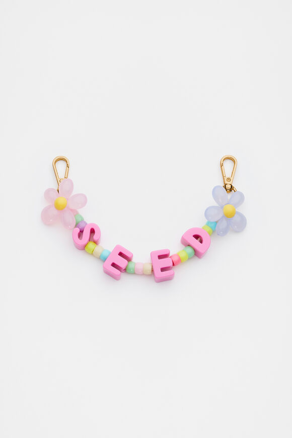 Beaded Bag Charm  Multi  hi-res