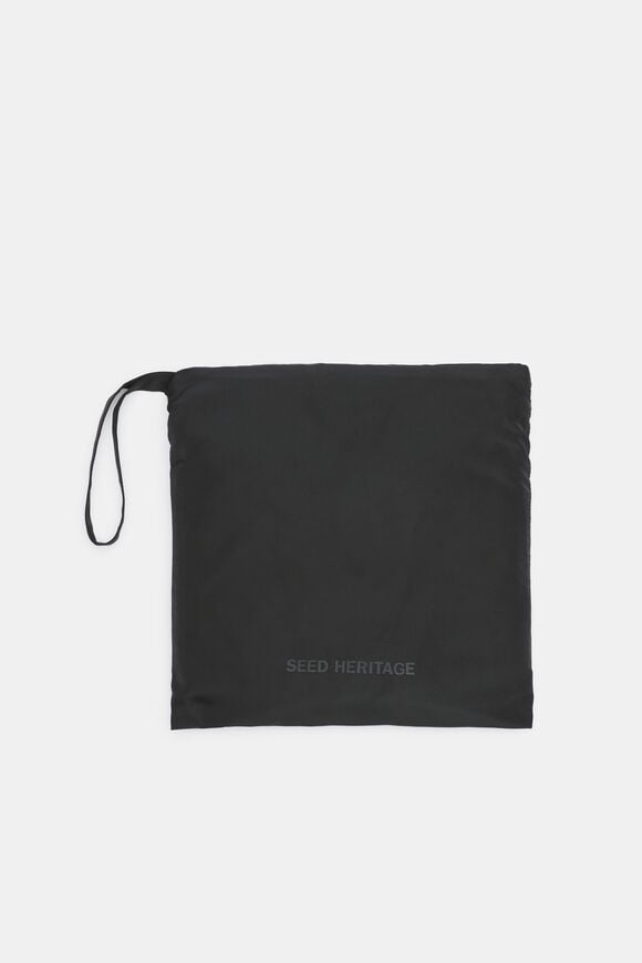 Packable Rain Poncho  Black  hi-res