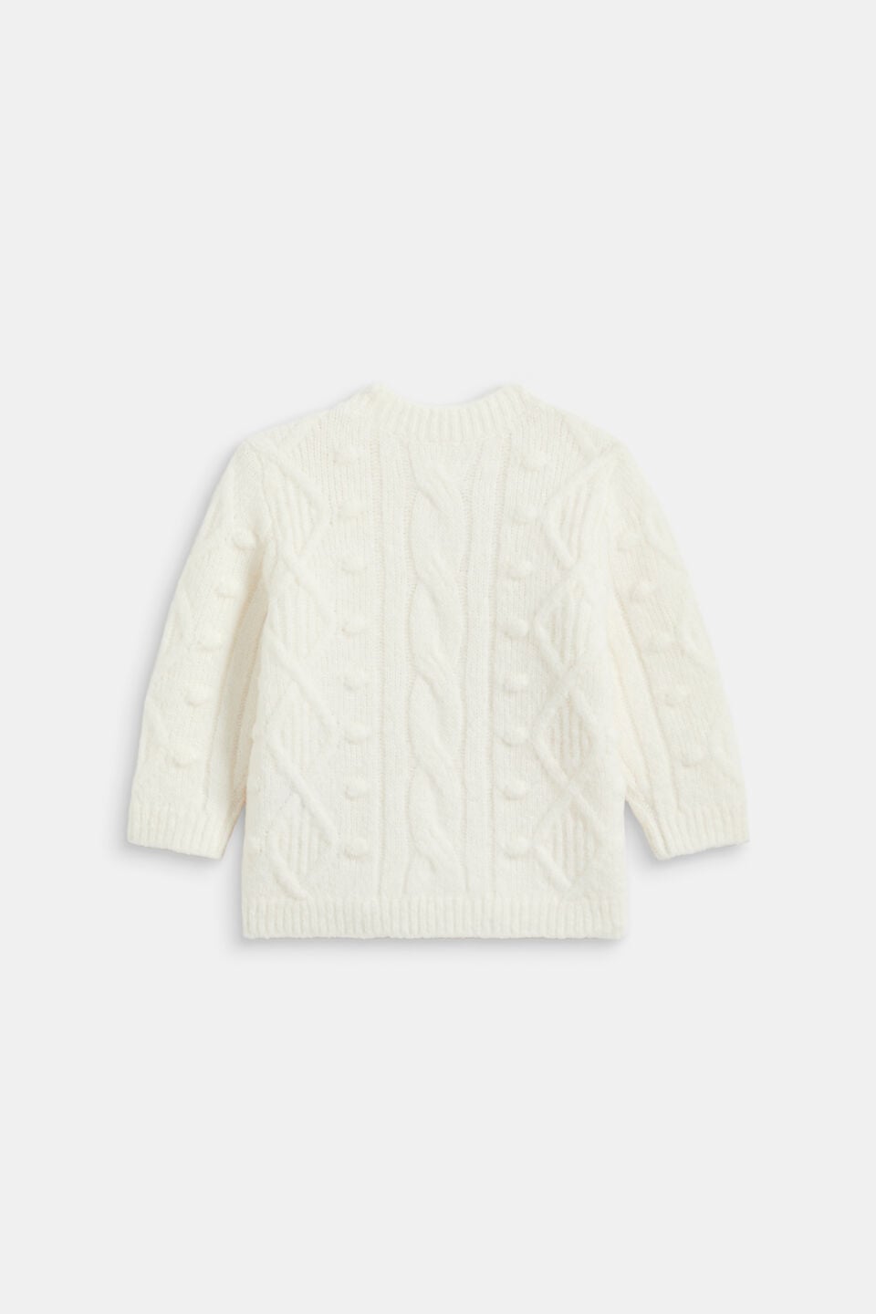 Bobble Knit Cardigan  Classic Cream