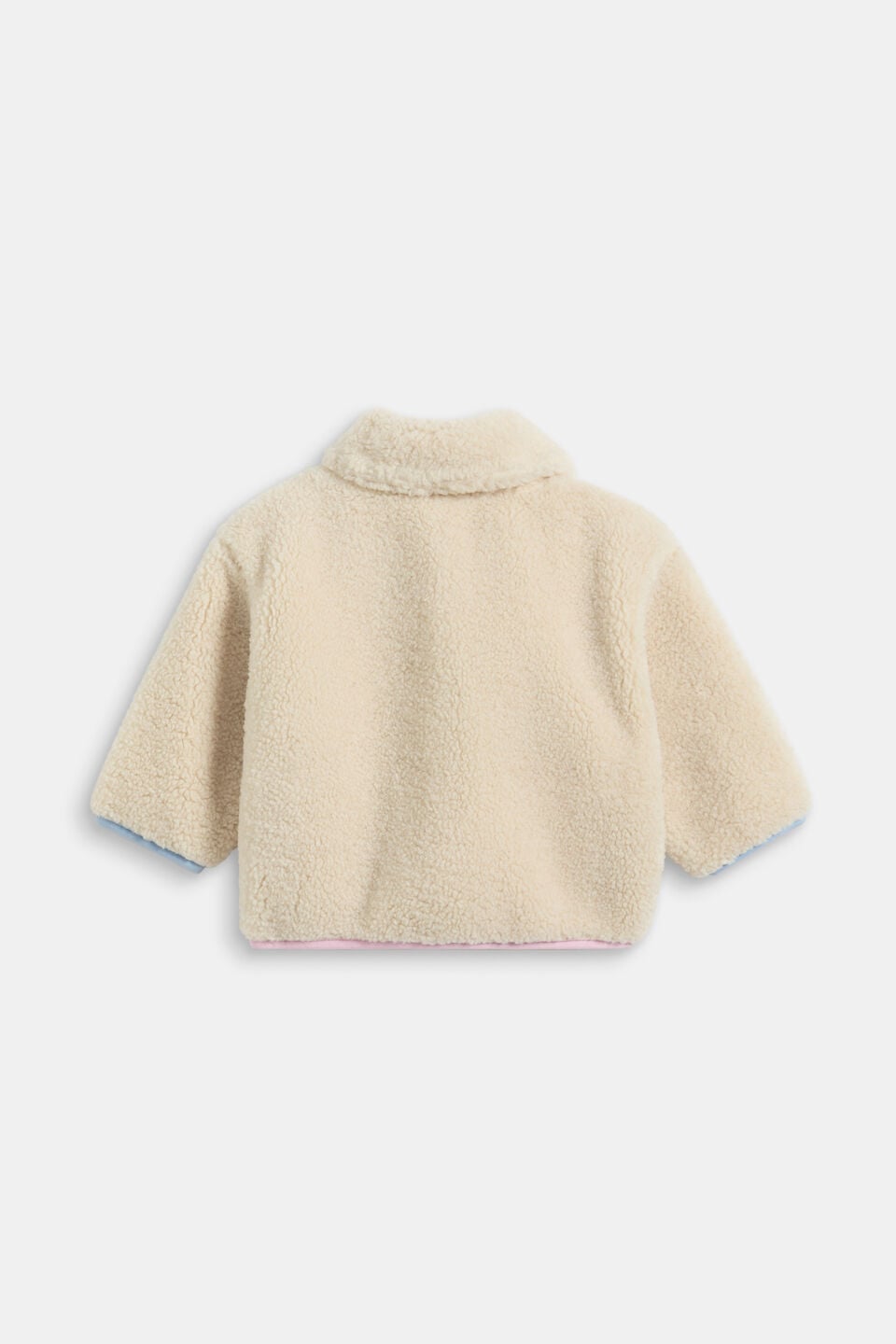 Contrast Teddy Jacket  Multi