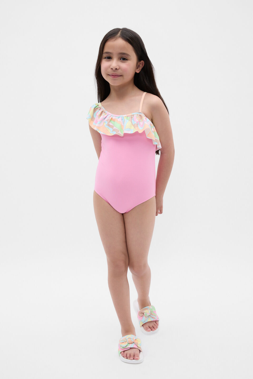 Ruffle Bather  Candy Pink