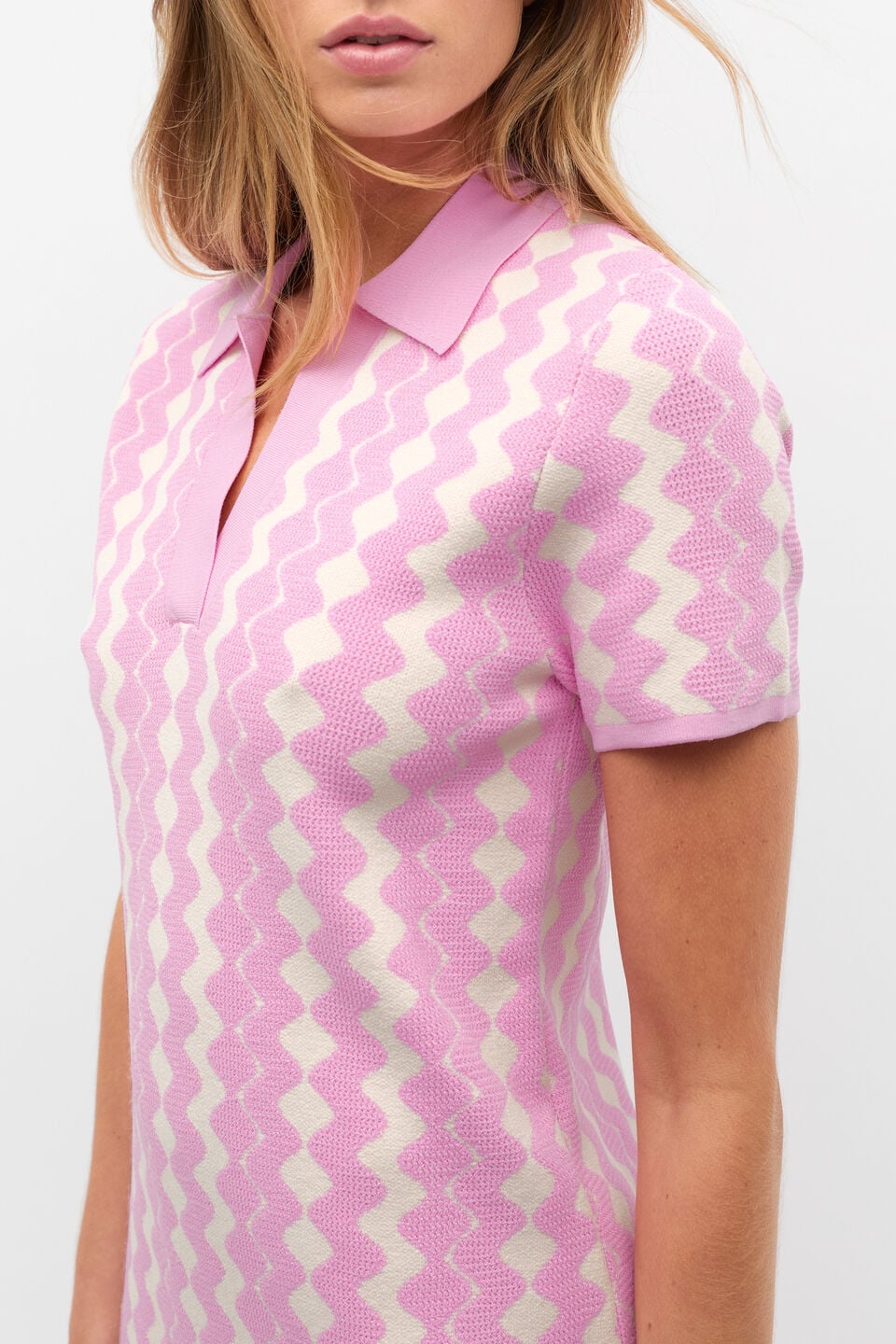Jacquard Knit Mini Dress  Fairy Floss
