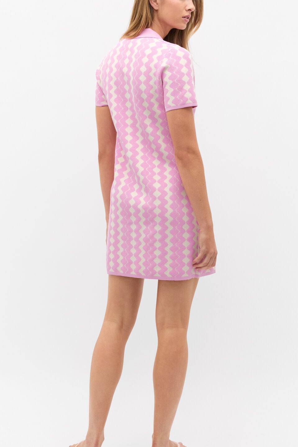 Jacquard Knit Mini Dress  Fairy Floss