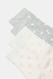 2 Pack Heart Print Socks  Multi  hi-res