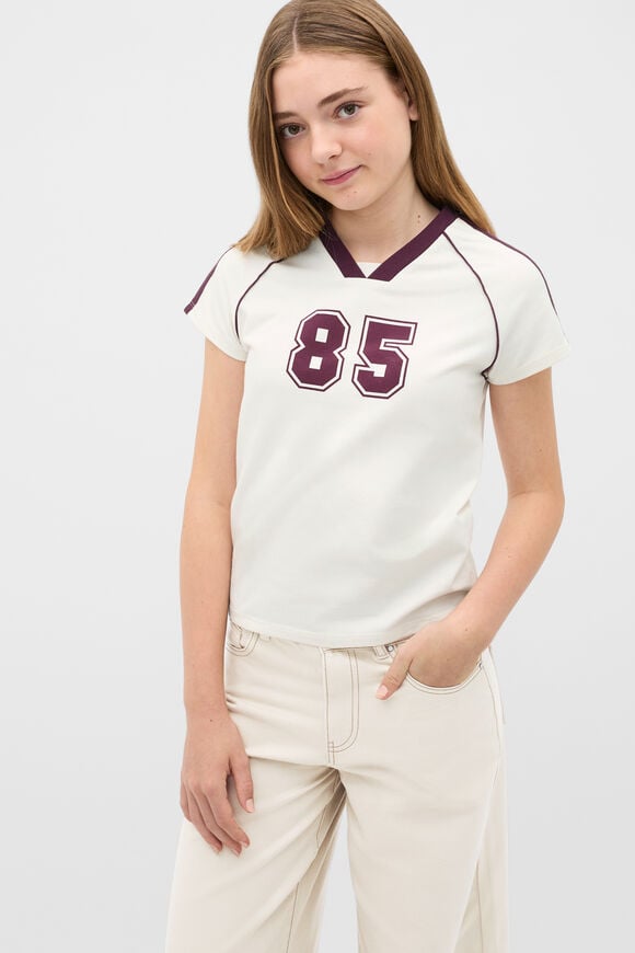 V Neck Baby Tee  Classic Cream  hi-res