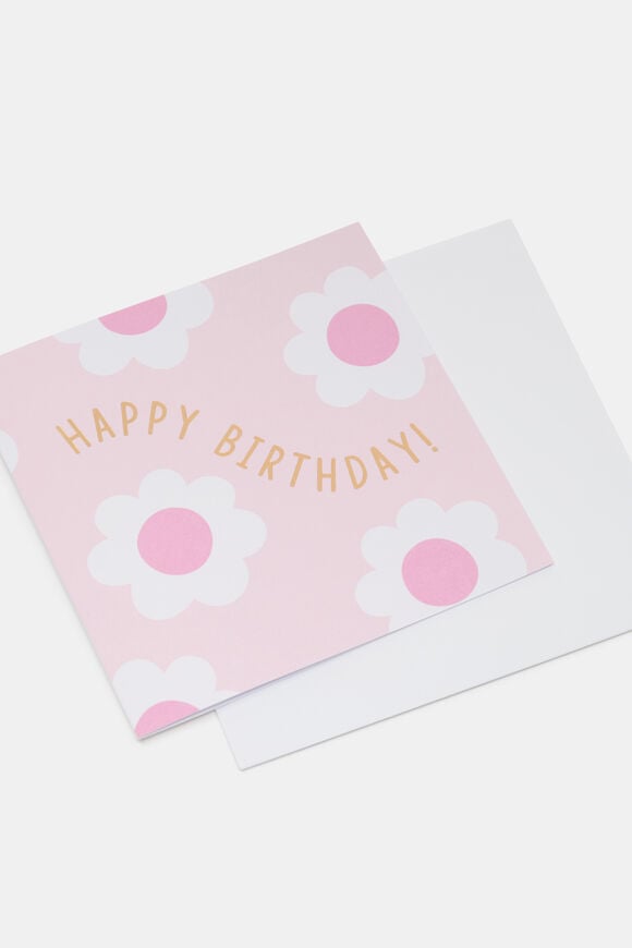 Happy Birthday Flower Card  Multi  hi-res
