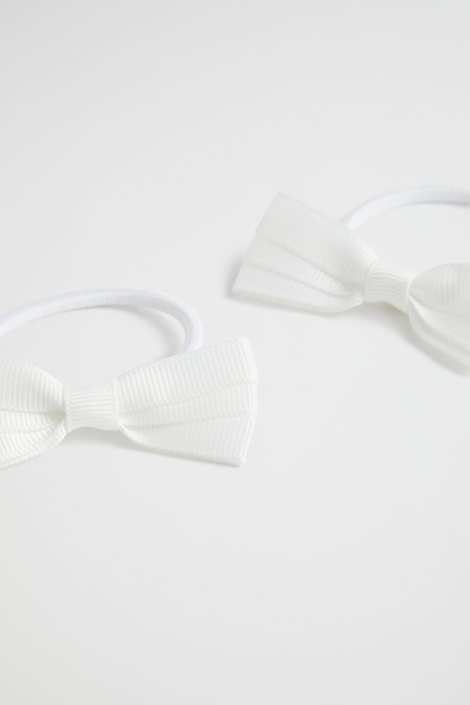 Grosgrain Bow Elastic Pack  White