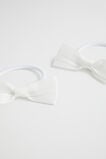 Grosgrain Bow Elastic Pack  White  hi-res