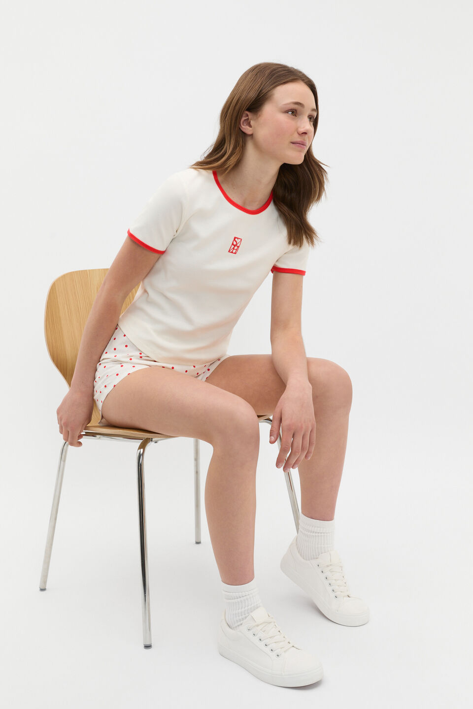 Contrast Bind Logo Tee  Canvas