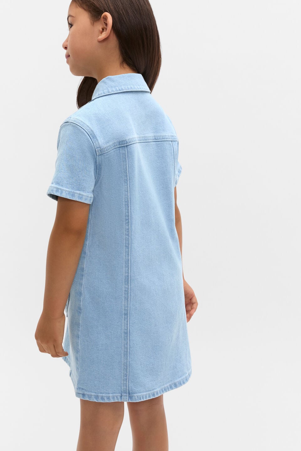 Heart Pocket Denim Dress  Cloud Blue Wash
