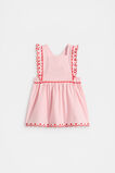 Stripe Scallop Dress  Strawberry Red  hi-res