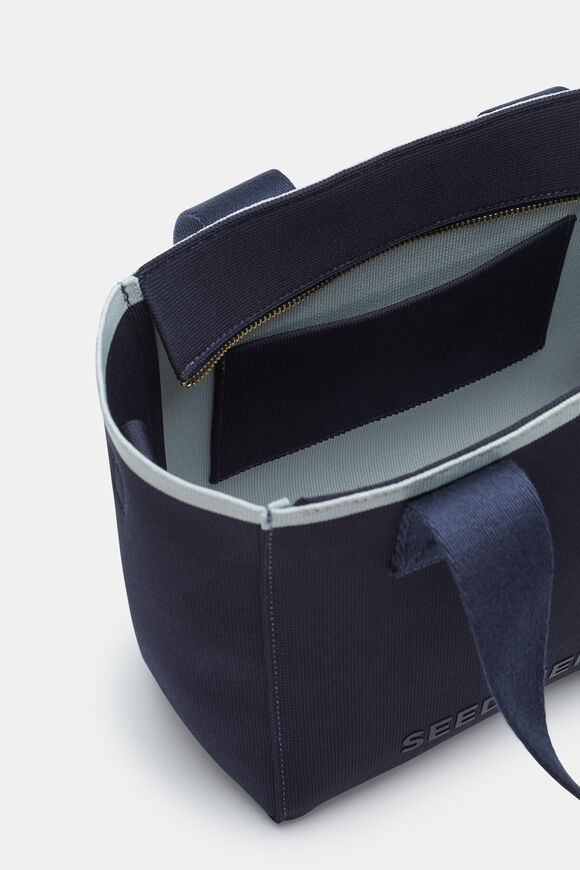 Seed Logo Knit Mini Tote  Twilight Blue  hi-res
