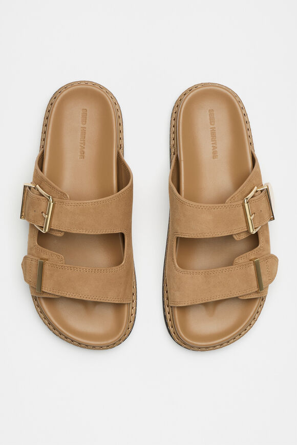 Sasha Trim Slide  Toffee Suede  hi-res