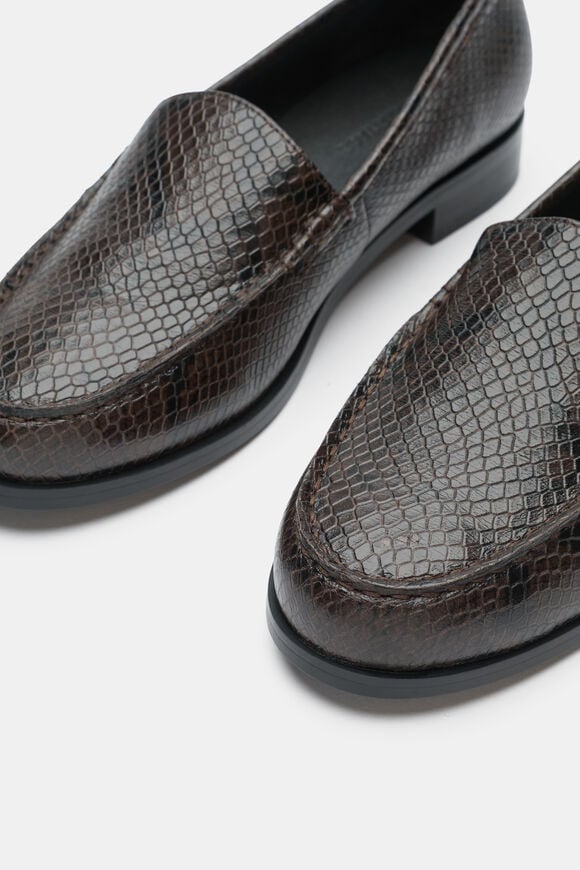 Nella Loafer  Coffee Bean Snake Print  hi-res