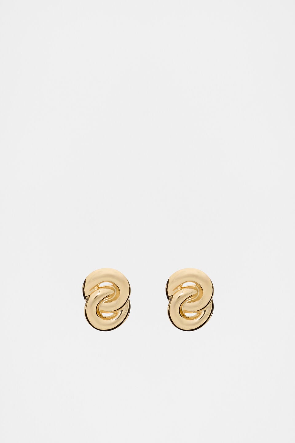 Double Circle Stud Earring  Gold