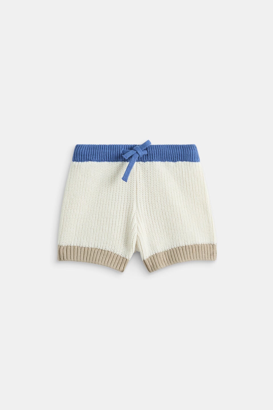 Colourblock Knit Short  Mid Blue
