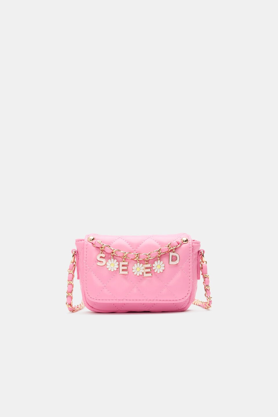 Flower Charm Bag  Candy Pink