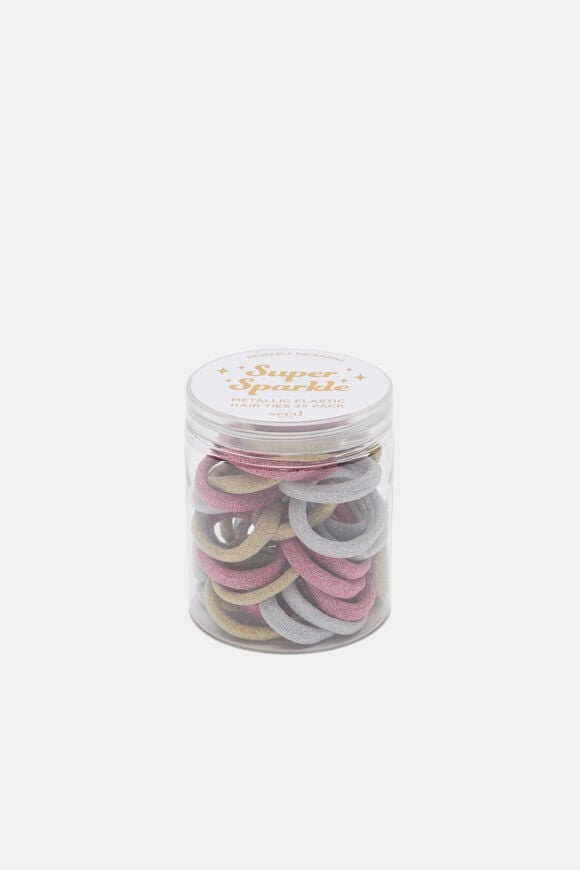 Super Sparkle Hair Elastics  Metallic  hi-res